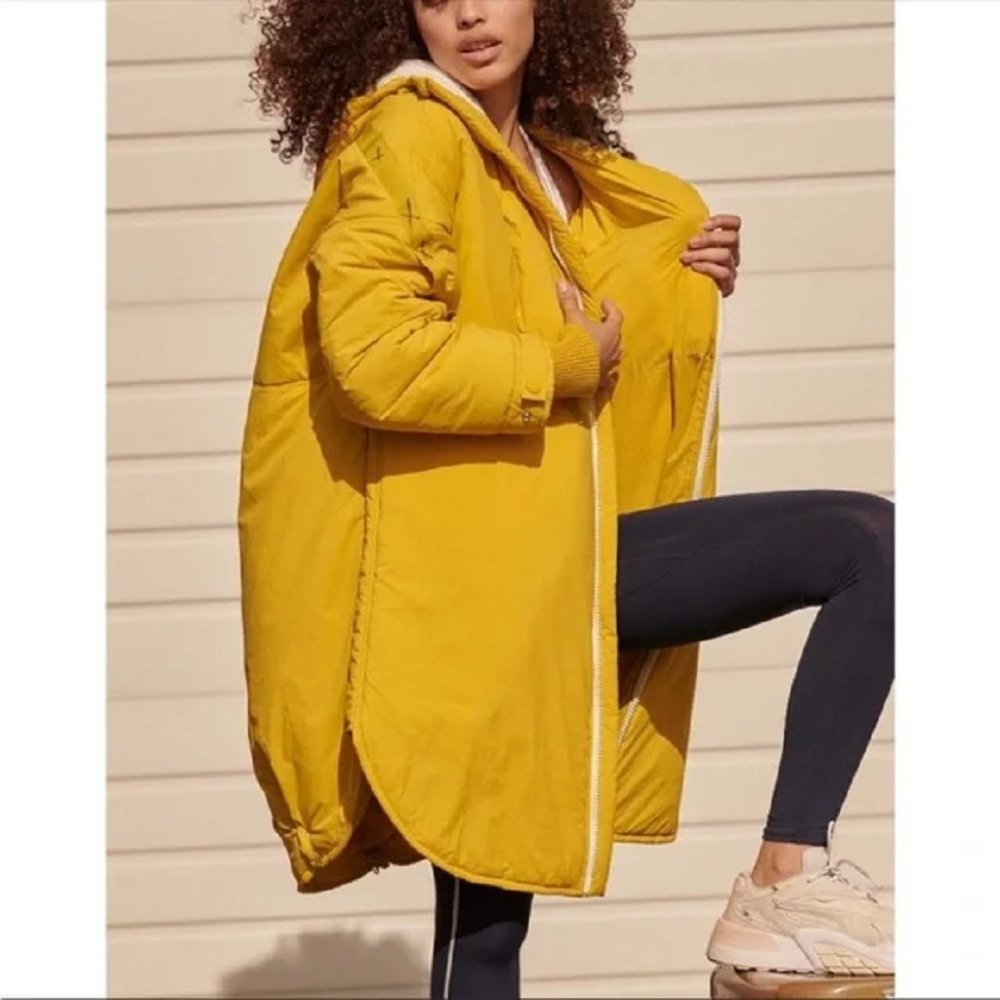 NWT FP Movement Survival Mode Puffer Yellow Desert Grass Coat